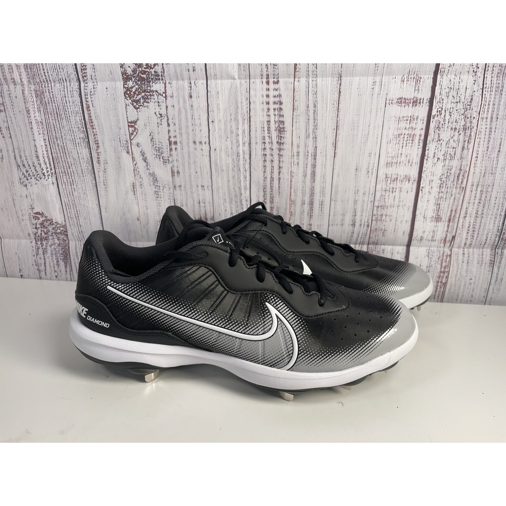 Nike Diamond Baseball Cleats Metal Mens 13 Black Grey DJ6516-010
